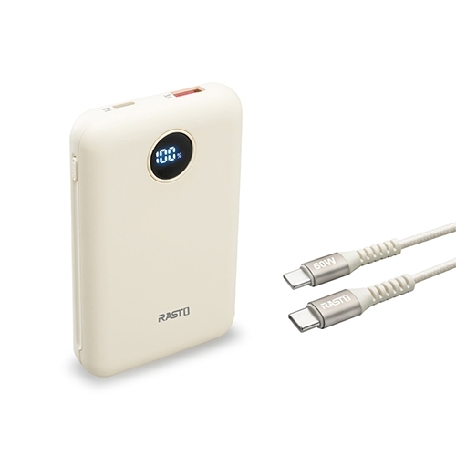RASTO 固態安全防爆不燃燒數顯10000mAh行動電源 RB63【愛買】