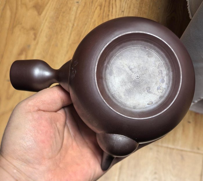 嚴選日本萬古燒清泉堂醉月急須茶壺，紫砂泥手工製作，品相完美，附球形
