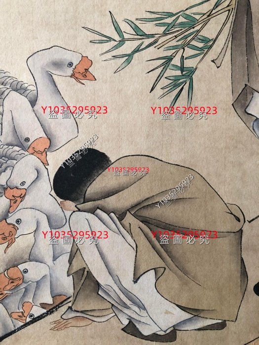 唐寅】人物3幅套畫，純手繪作品中堂尺寸：185*59cm，畫芯尺寸：92*42cm