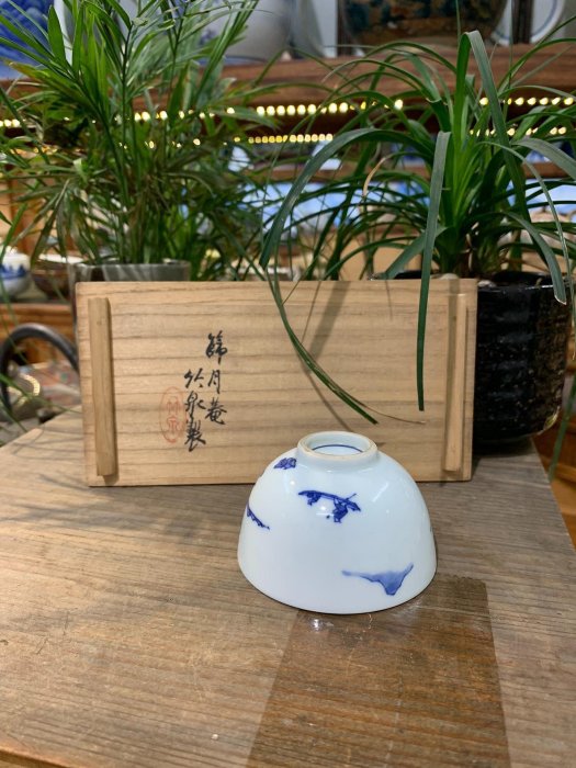 二代三浦竹泉平安竹泉作山水人物青花杯| Yahoo拍賣