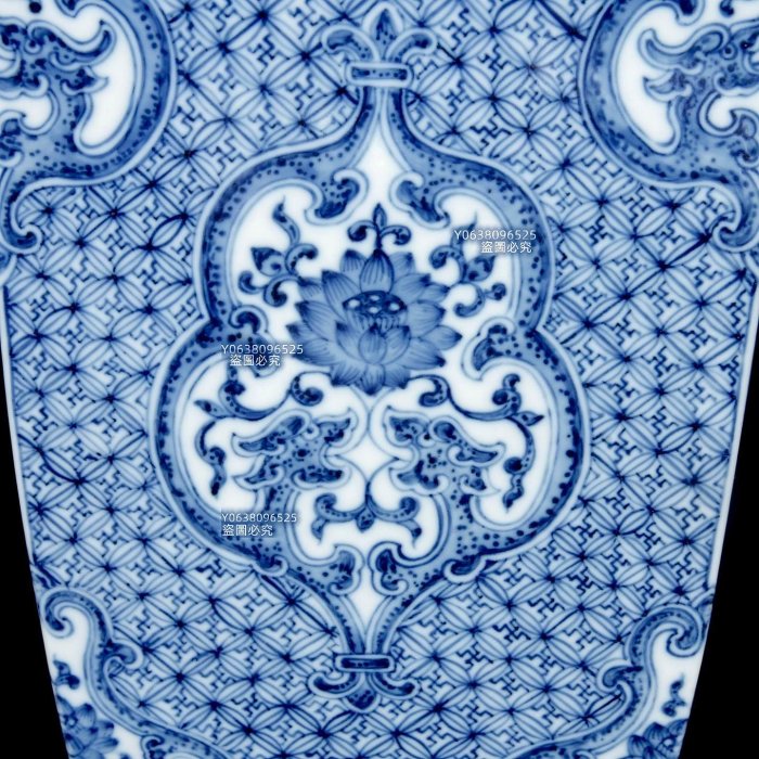 清乾隆青花凤凰牡丹纹箱器47×24×17，44001297 青花琺瑯彩五彩二手【古