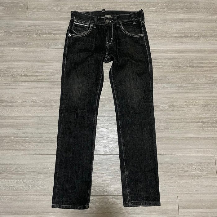 Levi's levis SQ519-0041 519 W31 L34 黑色單寧原色窄低腰牛仔褲 522 504 511