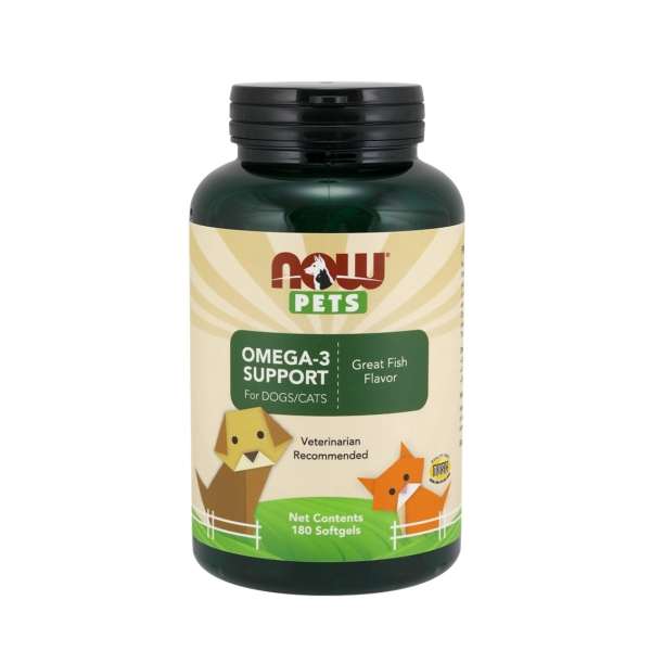 【NOW 娜奧】寵物Omega-3 魚油軟膠囊 180顆~效期11/2028~特惠~Now Foods 4315