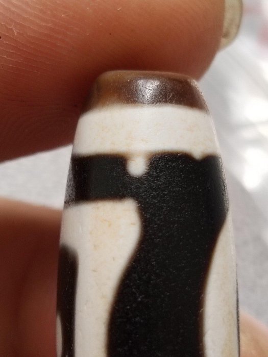 嚴選行運古法星辰天珠，編號x301，尺寸13x37mm，線條流暢紋路清晰