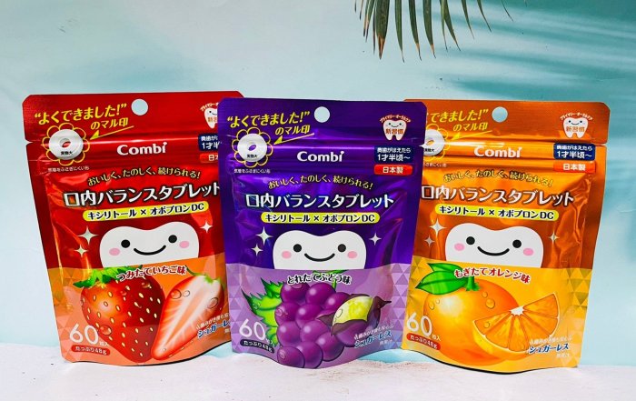 日本 Combi 康貝 teteo無糖口嚼錠 60枚入 48g 哈密瓜/檸檬/柑橘/蘋果/草莓/葡萄 六種口味可選