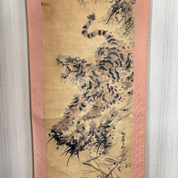 掛軸 虎 在銘 落款 肉筆 干支 寅 Z12 掛軸虎在銘落款肉筆干支寅Z12 | Yahoo拍賣