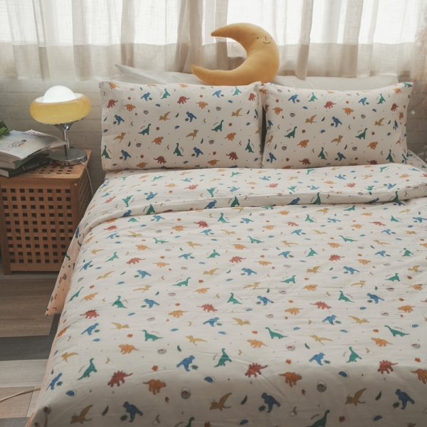 二層紗 白堊紀 加大床包三件組 觸感親膚柔軟 臺灣製 棉床本舖