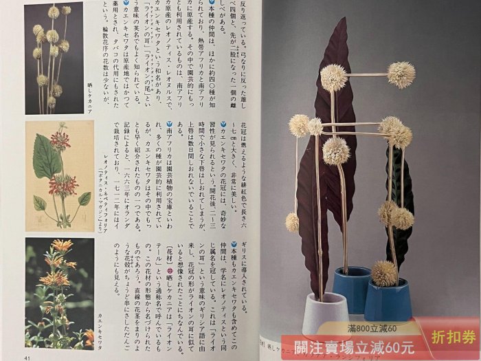 日文原版《作例解說插花花材手冊》小原流工藤和彥6冊1985年、平裝、965