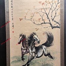 L 2804 徐悲鴻，精品紙本駿馬圖68X13838814畫藝術擺件| Yahoo拍賣
