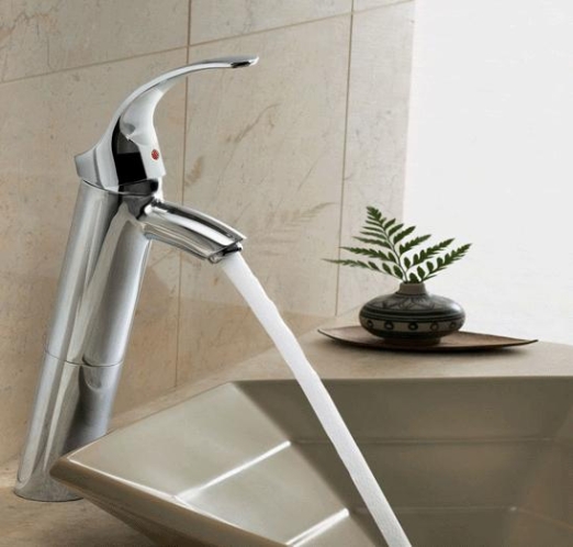 【麗室衛浴】美國KOHLER WAVE系列 單槍高腳臉盆龍頭 K-8855K-CP