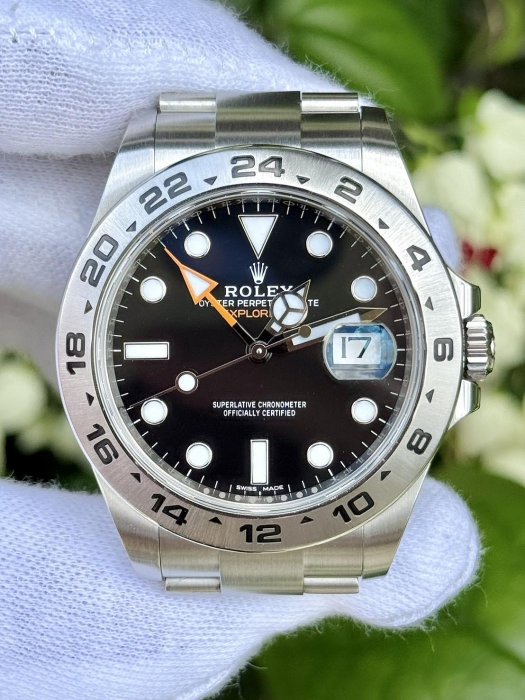 勞力士 ROLEX 型號216570 Explorer II 黑探二 錶徑42mm 動力3187 保卡2020/OCT 三代綠卡
