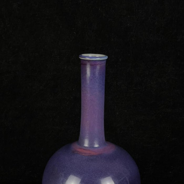 【未使用】中国　鈞窯　榮昌鈞瓷坊　紫紅釉陶器　扁瓶　澱青釉 未使用】中国 鈞窯 榮昌鈞瓷坊 紫紅釉陶器 扁瓶 澱青釉 - メルカリ
