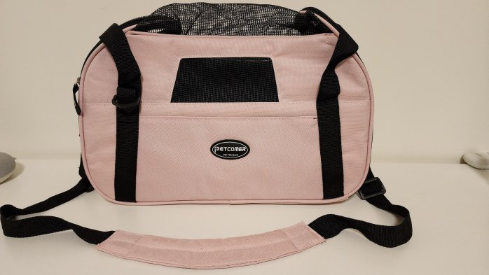 //二手// 美國帶回寵物外出包-手提側背型(粉)