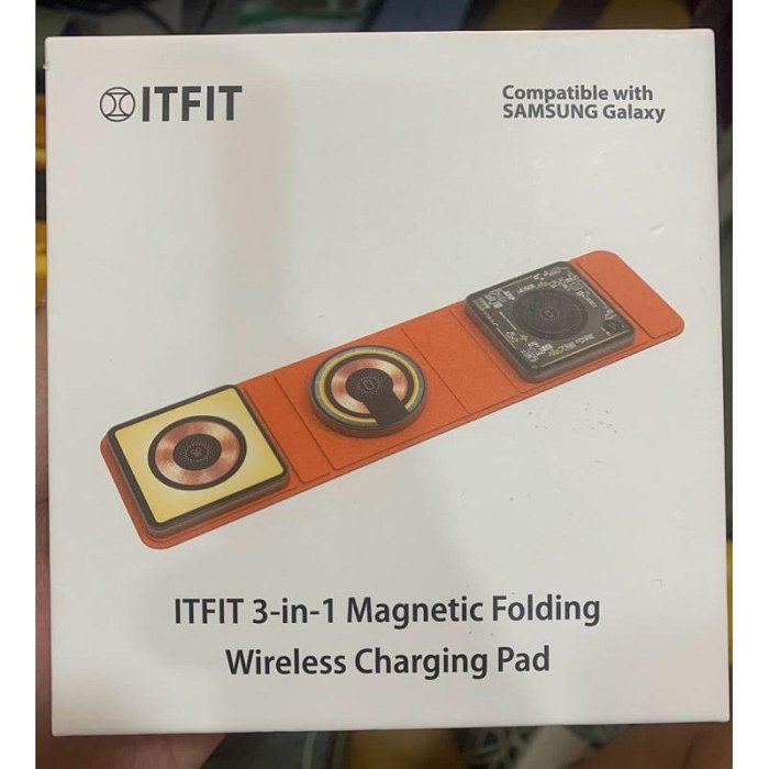 全新未拆 Samsung ITFIT 3 in 1 磁吸式摺疊無線充電版  三合一 型號ITFITPW20GY