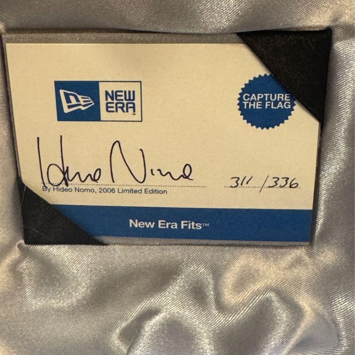 野茂英雄NEWERA 59FIFTY CAPTURE THE FLAG限量336頂紀念帽，附親筆簽名