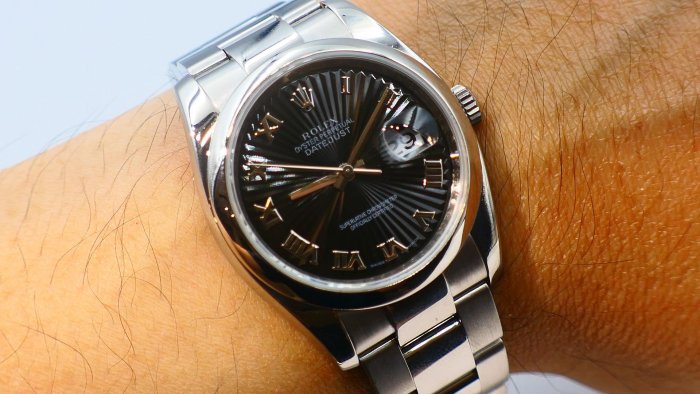 【美好時光】超罕見!勞力士ROLEX 116200黑羅馬放射紋近新美品盒單全大全配( 116234 16200 126200參考)