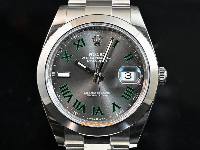 [現貨] ROLEX 勞力士 126300 Datejust 全新全膜現貨 灰面綠羅馬面 41mm LRK267 126334 126200 126234