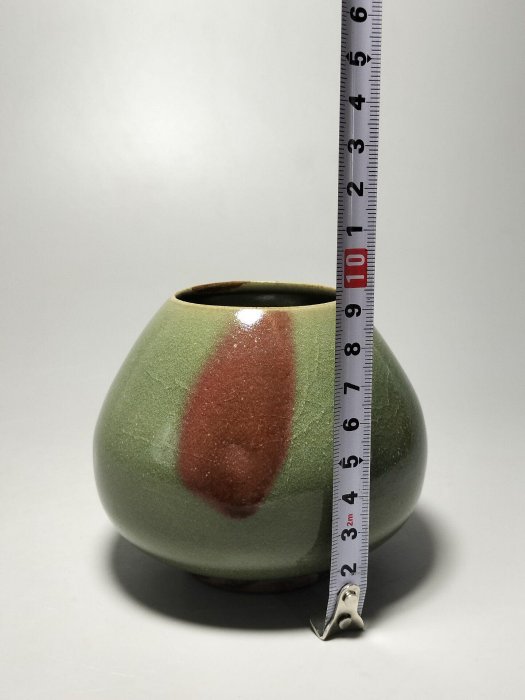 鈞窯天青釉紫紅斑雞心罐老瓷器老窯瓷老瓷器鈞窯天| Yahoo拍賣
