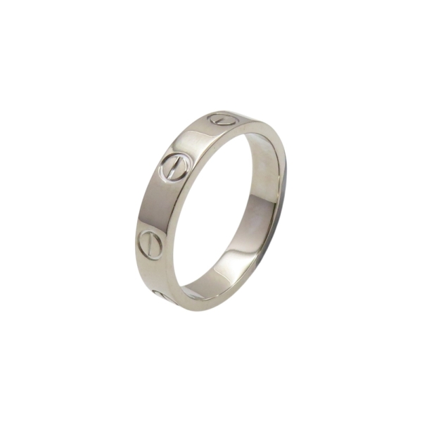 Cartier 卡地亞 18K白金 Mini Love 戒指 #51 【二手名牌BRAND OFF】