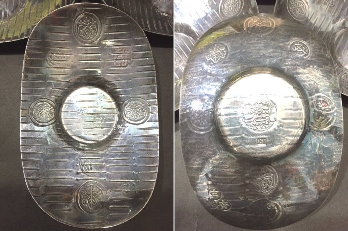 大黑天福神純銀五三桐紋大判形茶托10客(814g.共箱) | Yahoo拍賣