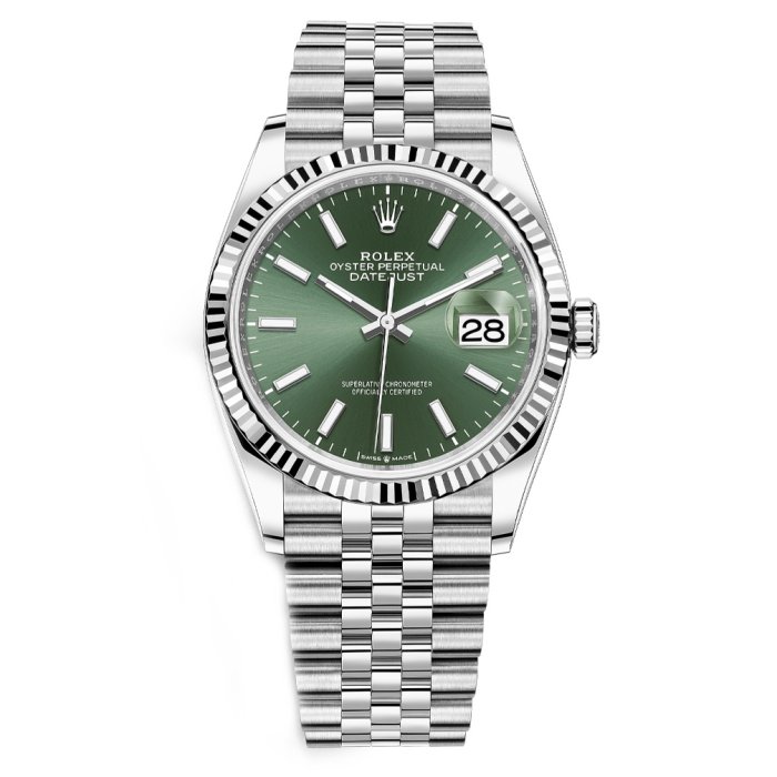 【玩錶交流】全新品 ROLEX 126234 薄荷綠色釘字面 五珠帶 36mm 2025/5月