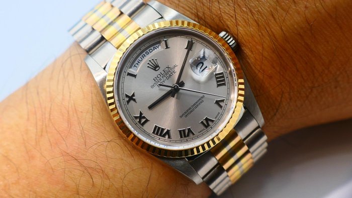 【美好時光】罕見型號勞力士ROLEX 18239BIC稀有三色金版本!全原裝超美品單錶一只RSC洗油保養完成( 18238 18239參考)