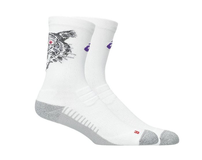 【曼森體育】ASICS 亞瑟士 中筒襪 男女中性款 跑步襪 老虎圖騰 3013A976-105