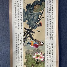 TD003 畫家：江寒汀四尺中堂畫花鳥畫手繪畫畫工精細。材質：宣紙2 加