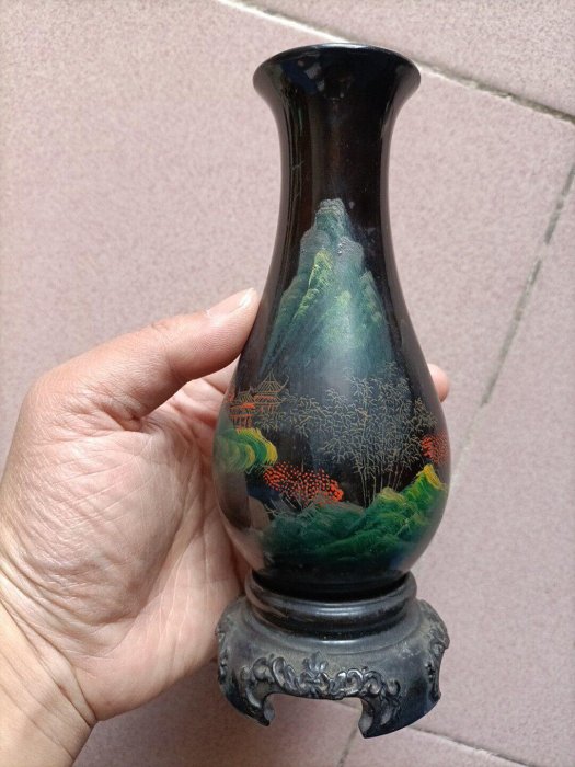 嚴選七八十年代福州脫胎漆器花瓶，Only此一款，完美無瑕無損。 福州