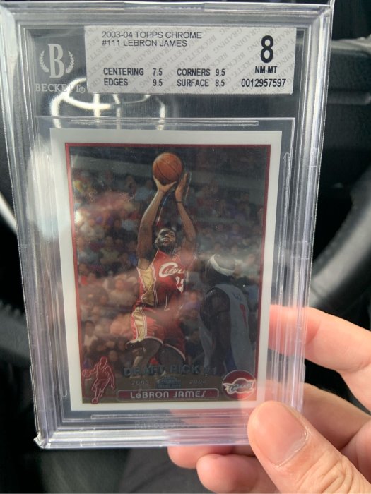 Lebron James topps chrome RC BGS 9
