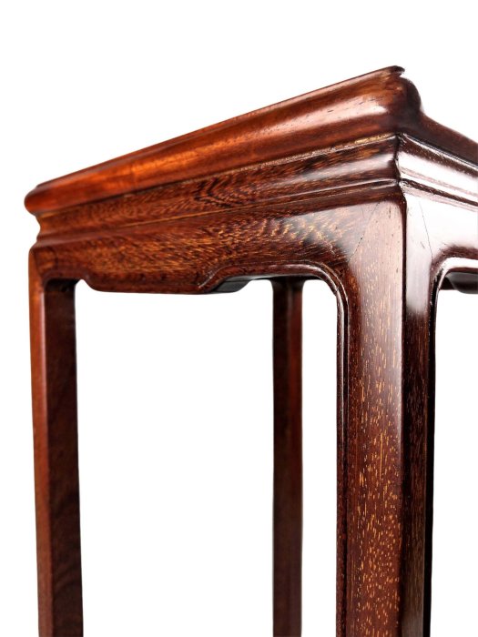 花台(2点セット)花梨 唐木 螺細 日本老家具/唐木花梨細工鑲貝二重板高腳花台/茶棚/展示棚/茶台