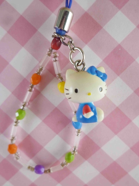 【震撼精品百貨】Hello Kitty 凱蒂貓~KITTY手機提帶-復古藍