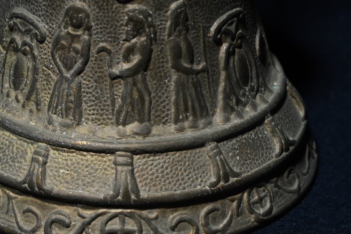 大瑞古玩~傳統銅鈴鐺/手搖銅鈴鐺聲音響法事鈴鐺/古銅金剛鈴佛鈴