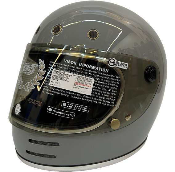 《遠古騎士》GP5 725 GP-5 725經典復古樂高全罩 水泥灰 安全帽 樂高帽 復古帽 山車帽