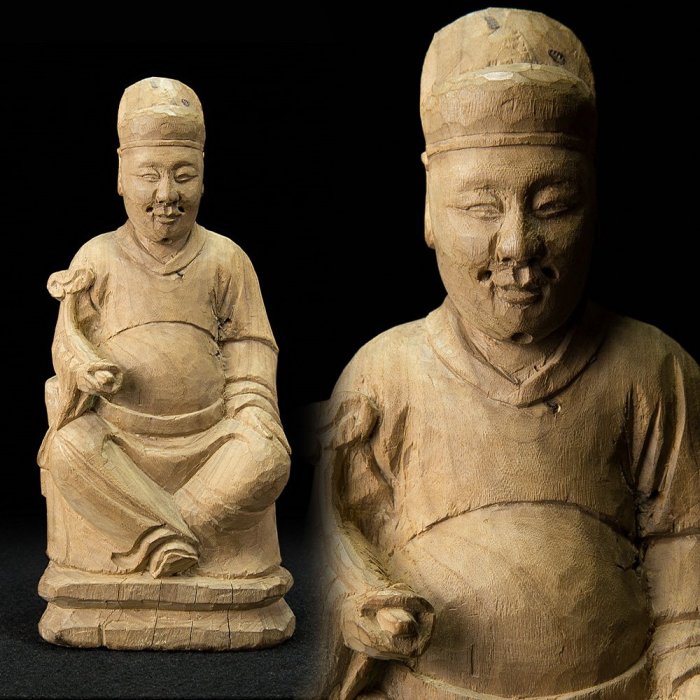 YUCD清代老木雕-手握如意.文官!!老神像/佛像(文財神~三山國王~文昌帝君-安字體~可參考 か)181130-12 | Yahoo拍賣