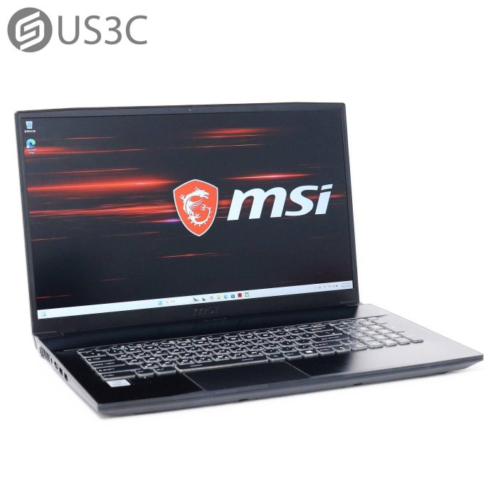 【US3C-青海店】【一元起標】MSI GF75 10UEK-068TW 17吋 FHD i7-10750H 16G 1T SSD RTX 3060 二手筆電