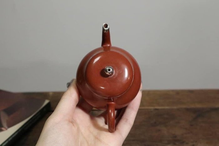 中國宜興紫砂壺～水磨包銀宮燈壺/黃龍山老朱泥/小品| Yahoo拍賣