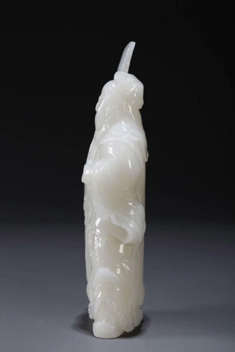 嚴選和田白玉關公雕像，細膩工藝長4.5cm，高11.5cm，重189g，適合收藏