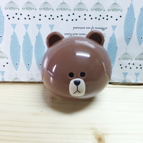 【震撼精品百貨】LINE FRIENDS 兔兔、熊大~充電器-立體造型插頭-熊大圖案