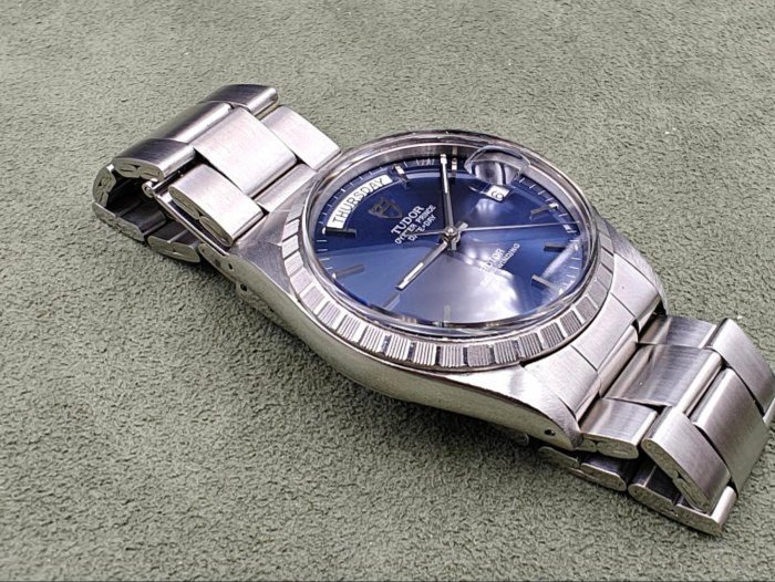 【美好時光】罕見盒單全特殊面ROLEX龍頭底蓋老TUDOR帝舵Daydate 94510 唯一勞血統鋼款DD!