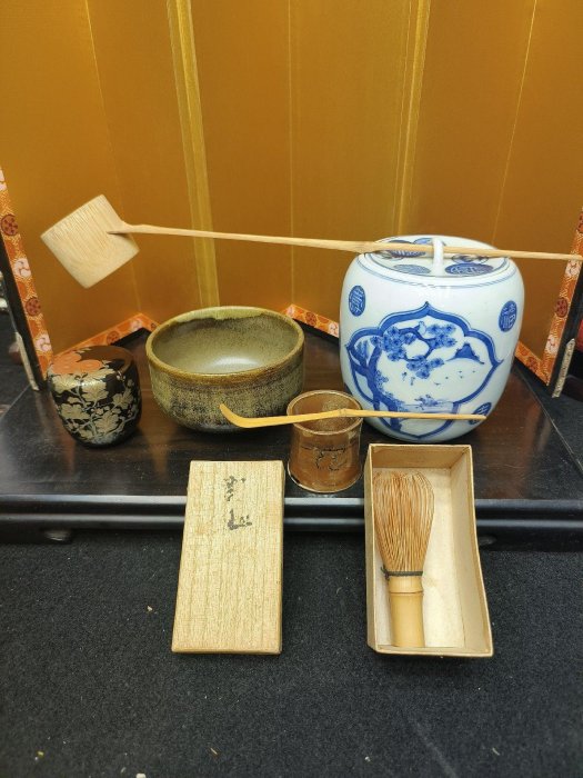 嚴選日本回流高端抹茶全套原裝木盒茶具，建水水指香盒專用收藏古美術