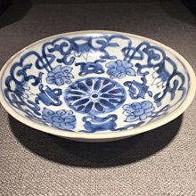 明代青花纏枝花卉紋盤直徑13.5公分現代嚴選古瓷推薦花卉紋樣精緻完美品