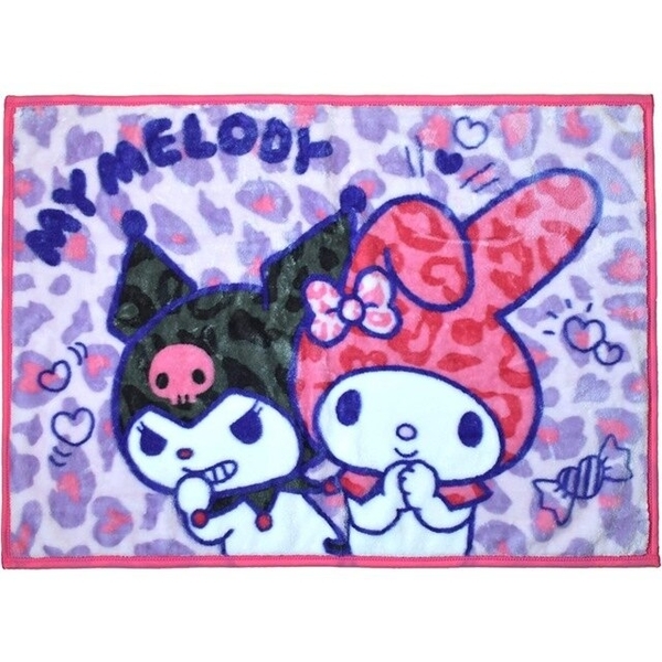 【震撼精品百貨】My Melody 美樂蒂~日本SANRIO三麗鷗 美樂蒂&酷洛米 披肩毛毯70x100cm(桃豹紋款)*74161