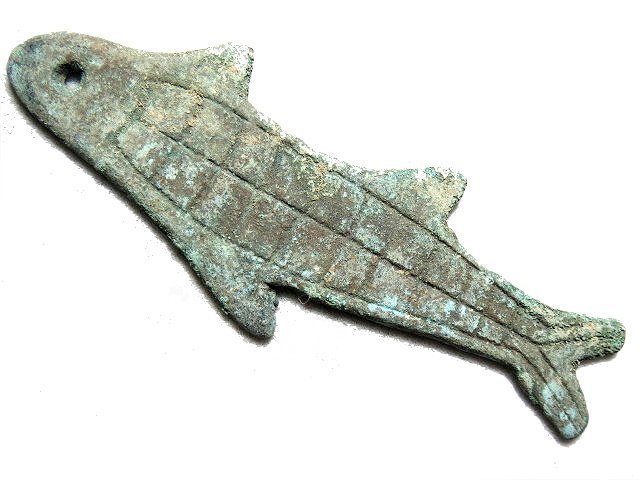 古代中国 銭貨 魚模様 古代中国 銭貨 魚模様 古代中国 銭貨