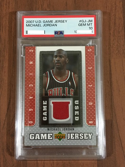 【畢拉卡舖】Michael Jordan 2007-08 Upper Deck Game Jersey PSA 10 鑑定滿級籃球之神經典實戰球衣卡