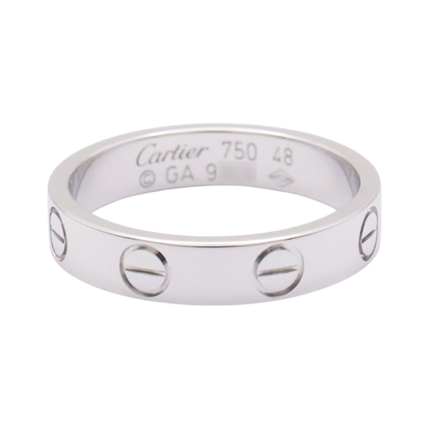 Cartier 卡地亞 Mini Love 戒指 K18白金 【二手名牌BRAND OFF】