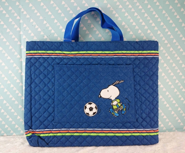 【震撼精品百貨】史奴比Peanuts Snoopy ~提袋 足球 藍