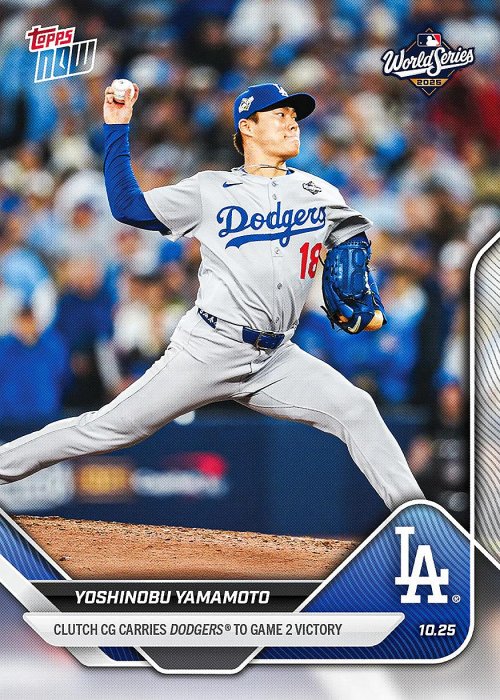 【tops2025東京シリーズ】山本由伸TN-9レアリティカード 預購]Yoshinobu Yamamoto - 2025 MLB Topps NOW Card 901 - 山本由伸