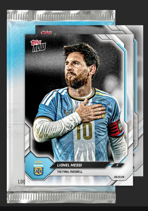 梅西國家隊退休卡包 Lionel Messi - 2026 Argentina Topps NOW® - Final Farewell Pack