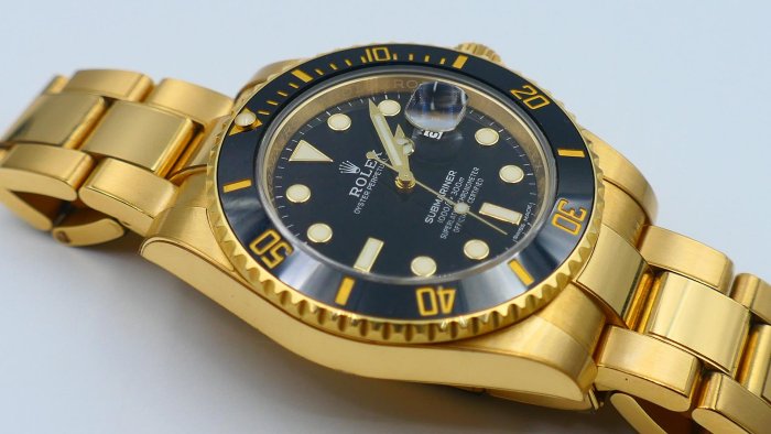 【美好時光】ROLEX勞力士116618 18K黃金水鬼2019年份(末代)盒單全近新品 16618 126618參考